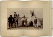 Two Original Photographs From 1891, Shortly After the Wounded Knee Massacre -- One Photograph Identified as ''Sioux Indians Dancing the Scalp Dance / P.R. Age S.D.''